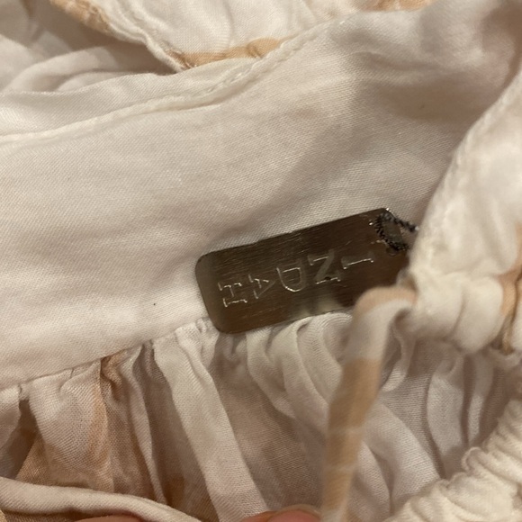 Indah / Saffron printed  Mini Dress in White nude orchid M - Picture 6 of 6